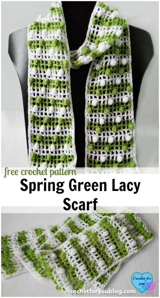 Spring Green Lacy Scarf- free pattern