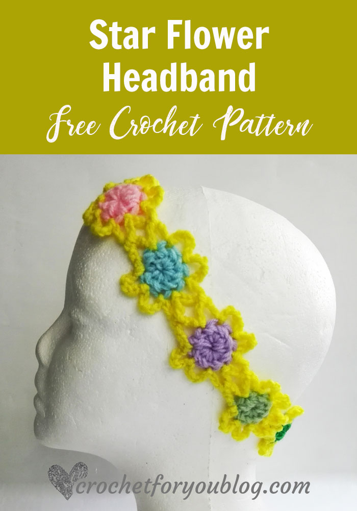 Star Flower Headband - free crochet pattern