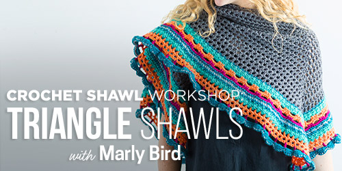 Triangle.shawl workshop at Creativebug