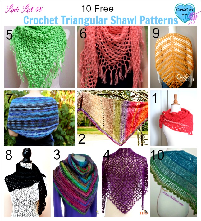 10 Free Crochet Triangular Shawl Patterns