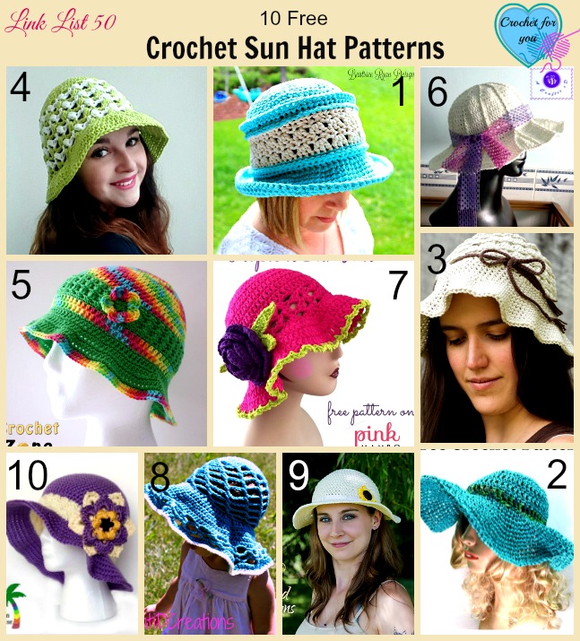 10 Free Crochet Sun Hat Patterns