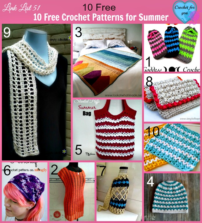 10 Free Crochet Patterns for Summer