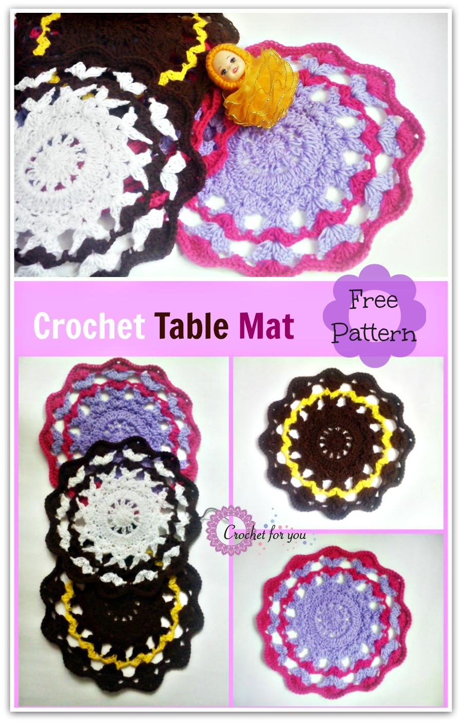Crochet Table Mat - free pattern