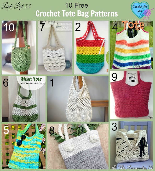 10 Free Crochet Tote Bag Patterns