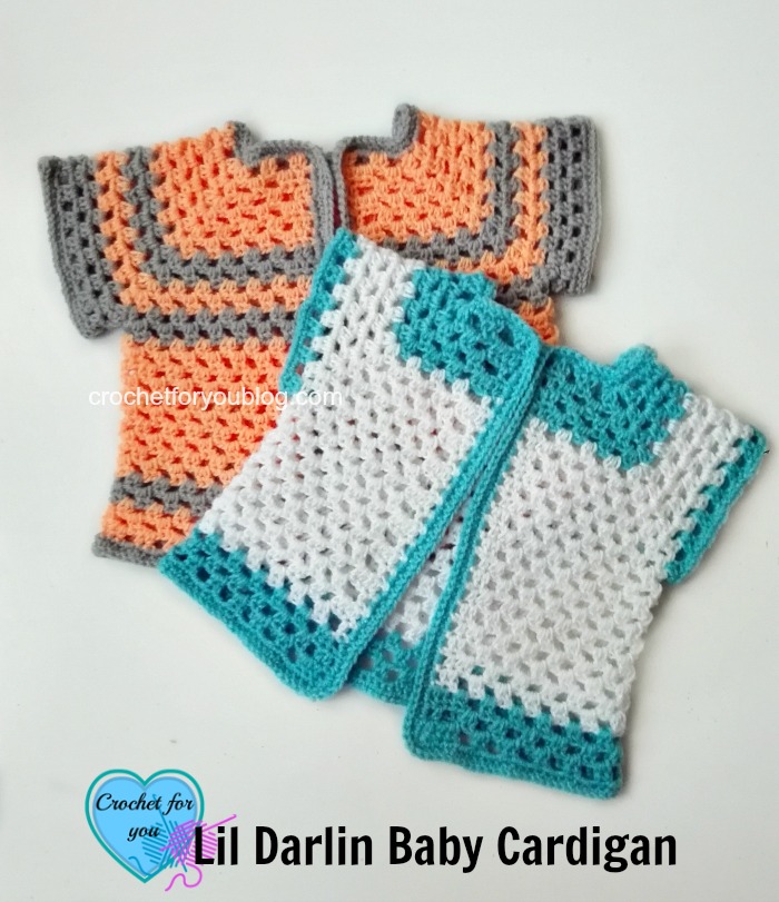 Crochet Lil Darlin Baby Cardigan - free pattern 