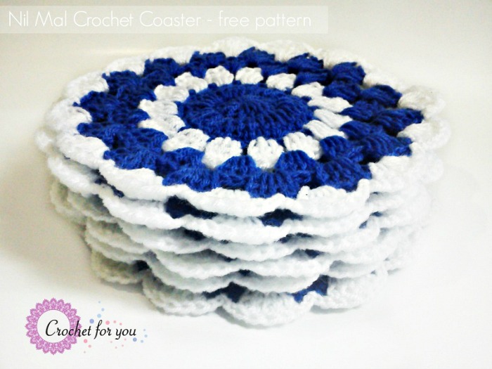 Nil Mal Crochet coaster - free pattern