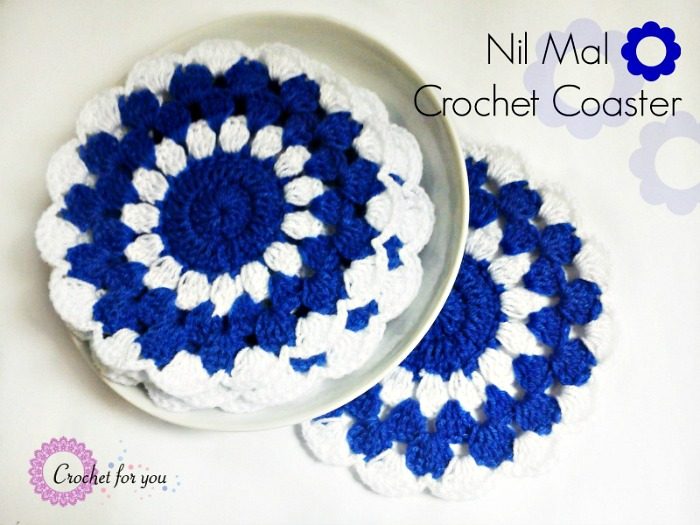 Nil mal crochet coaster - free pattern