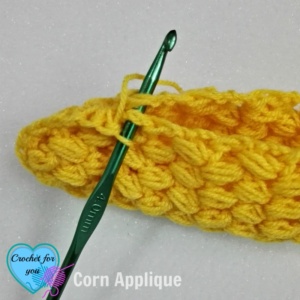 Crochet Corn Applique