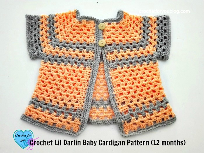 Crochet Lil Darlin Baby Cardigan Pattern (12 months)