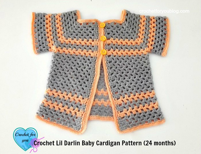Crochet Lil Darlin Baby Cardigan Pattern (24 months)