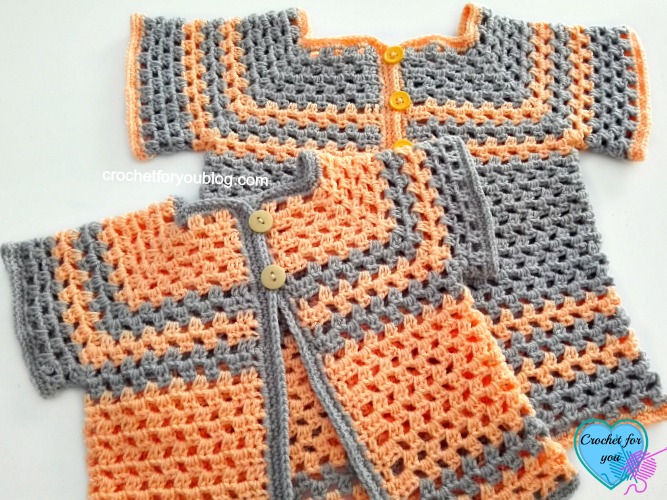 Crochet Lil Darlin Baby Cardigan Pattern in Multiple Sizes