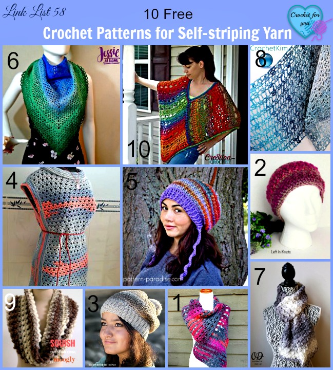 Free Crochet Patterns for Self-striping Yarn
