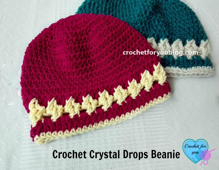 Crochet Crystal Drops Beanie Free Pattern