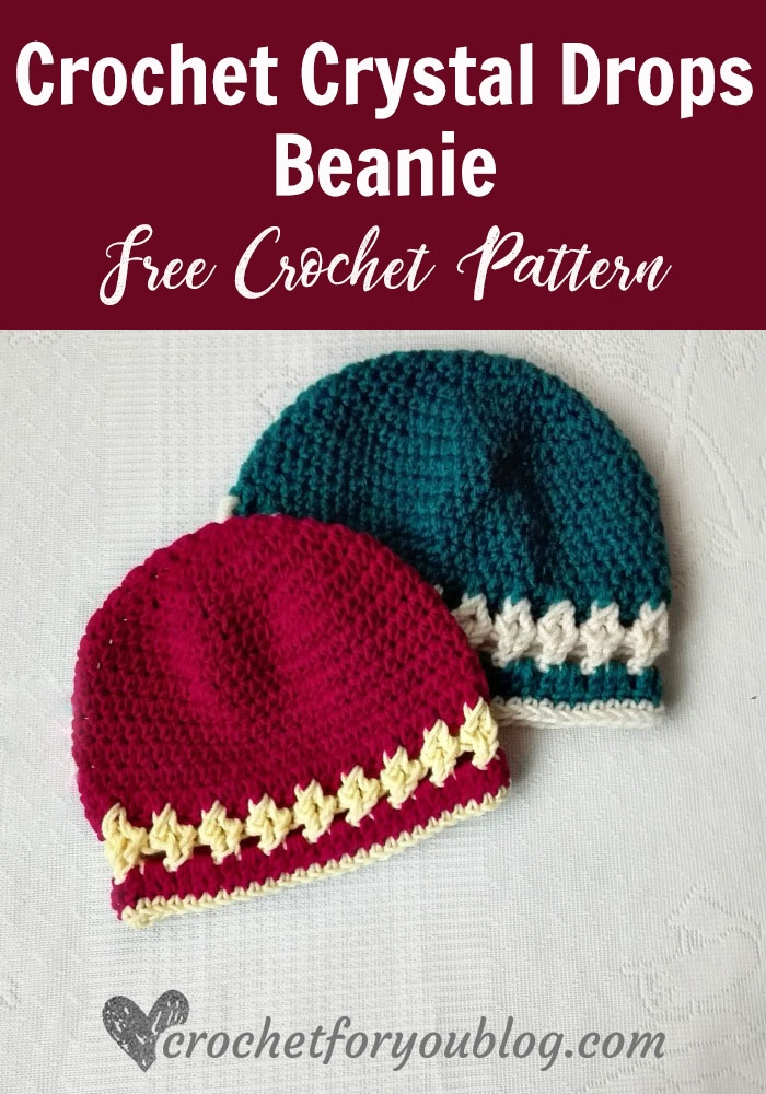 Crystal Drops Beanie - free crochet pattern