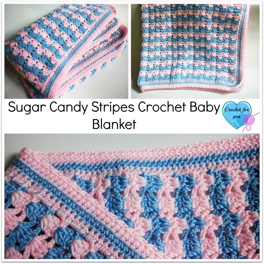 Sugar Candy Stripes Baby Blanket - free pattern