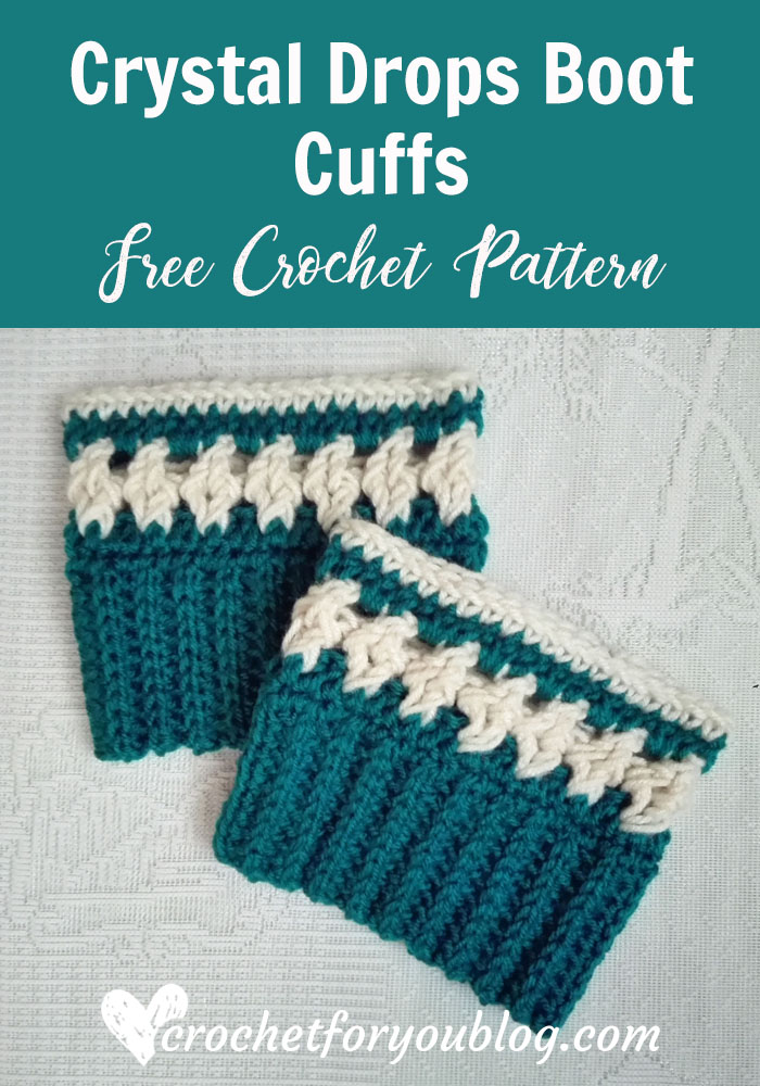 Crystal Drops Boot Cuffs - free crochet pattern