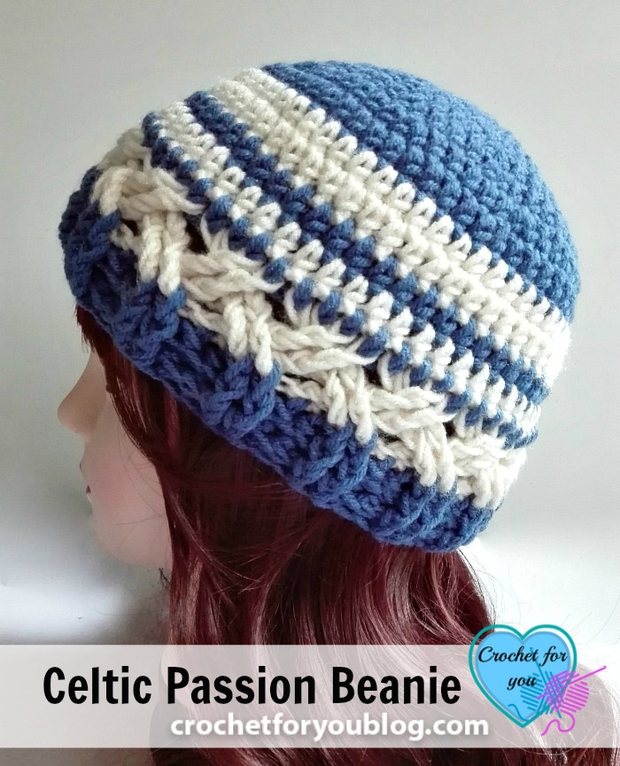 Celtic Passion Beanie - free crochet pattern