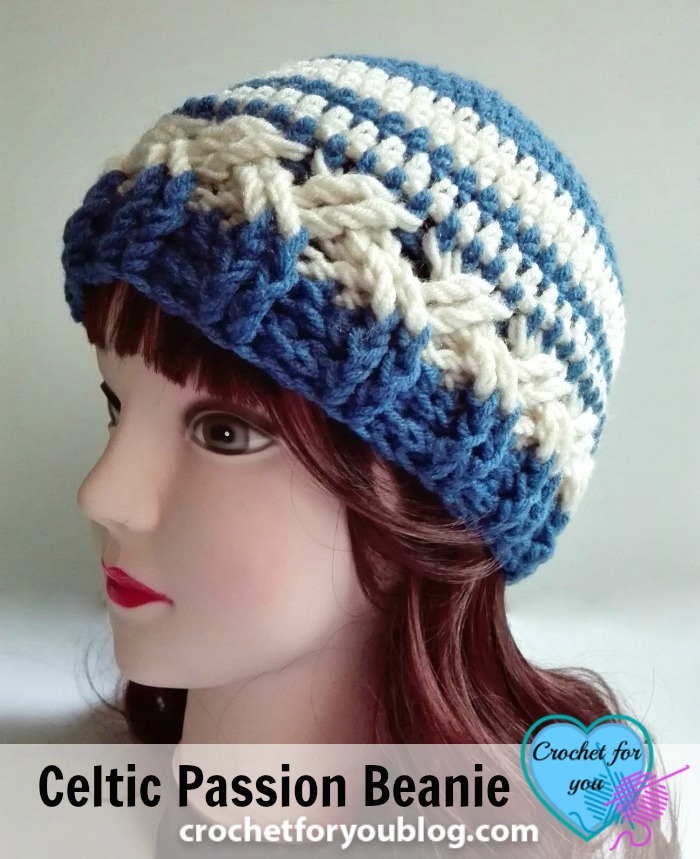 Celtic Passion Beanie - free crochet pattern