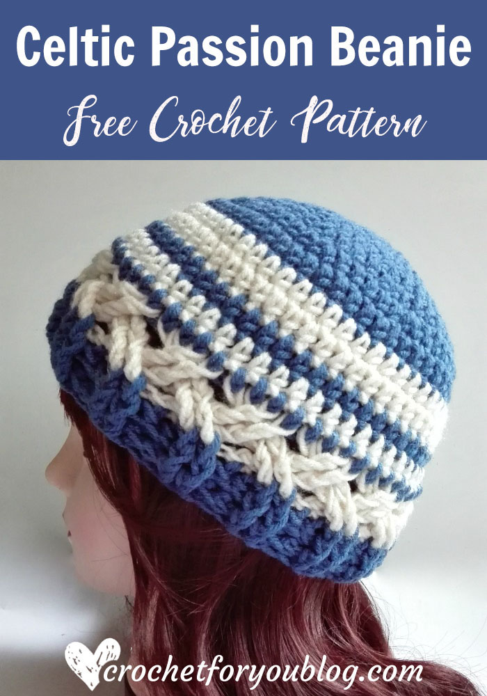 Celtic Passion Beanie - free crochet pattern