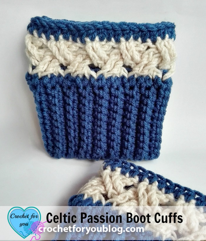 Celtic Passion Boot Cuffs - free crochet pattern