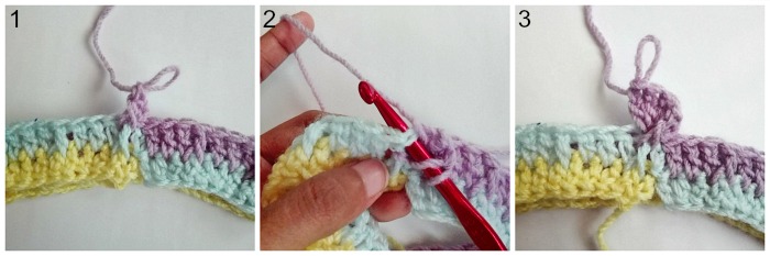 Stitch Tutorial for Pastel Peaks Baby Hat