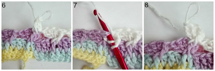 Stitch Tutorial for Pastel Peaks Baby Hat