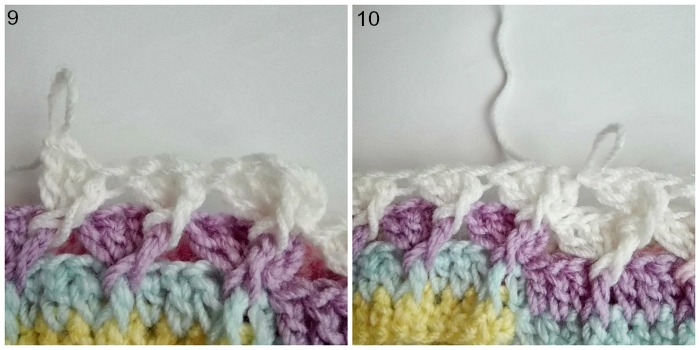 Stitch Tutorial for Pastel Peaks Baby Hat