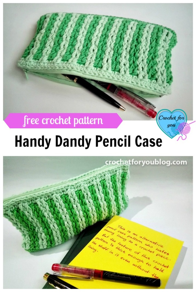 Handy Dandy Pencil Case - free pattern
