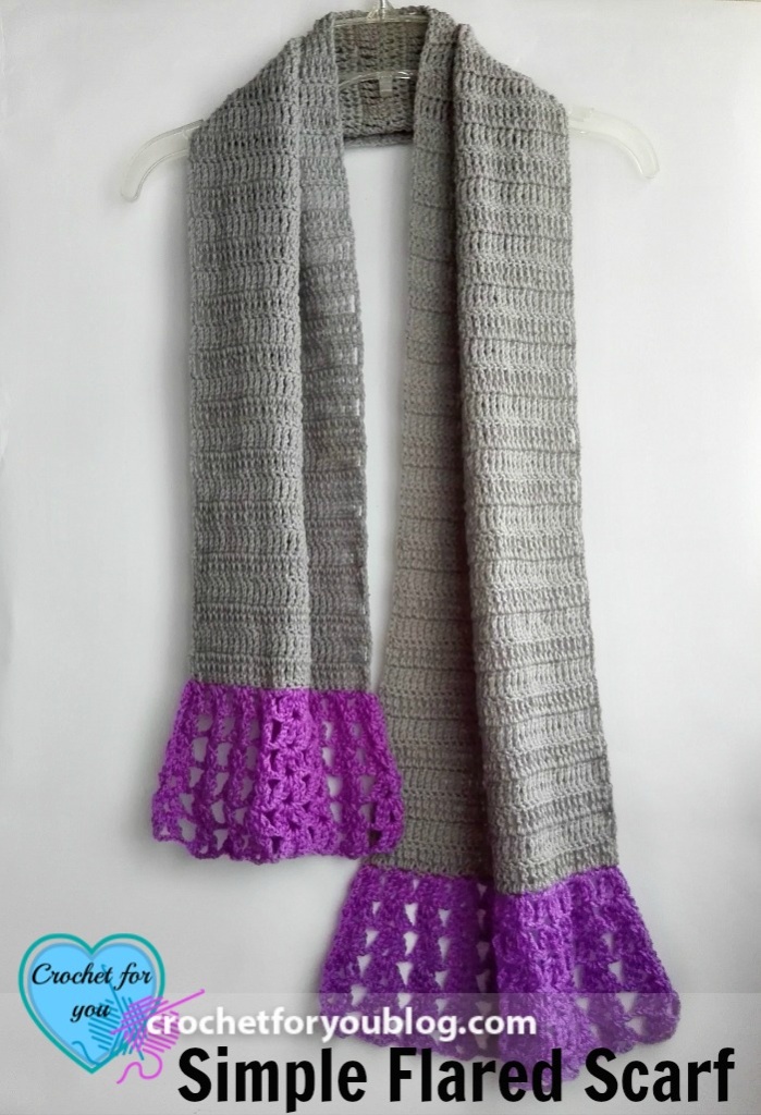 Simple Flared Scarf - free crochet pattern