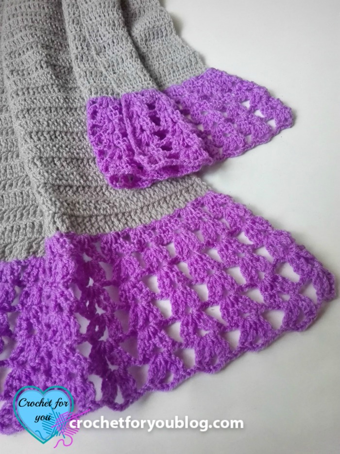 Simple Flared Scarf - free crochet pattern