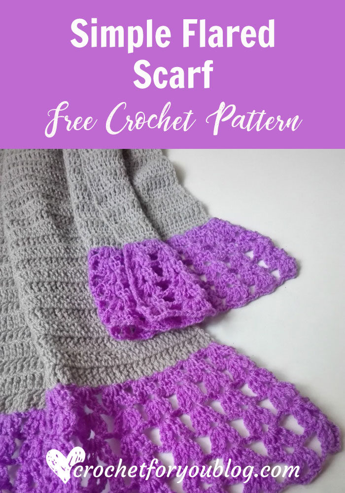 Simple Flared Scarf - free crochet pattern