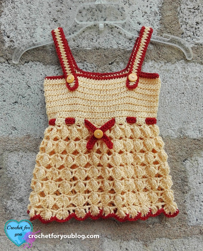Honey Bliss Baby Sundress - free crochet pattern