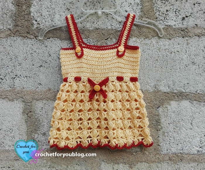 Honey Bliss Baby Sundress - free crochet pattern