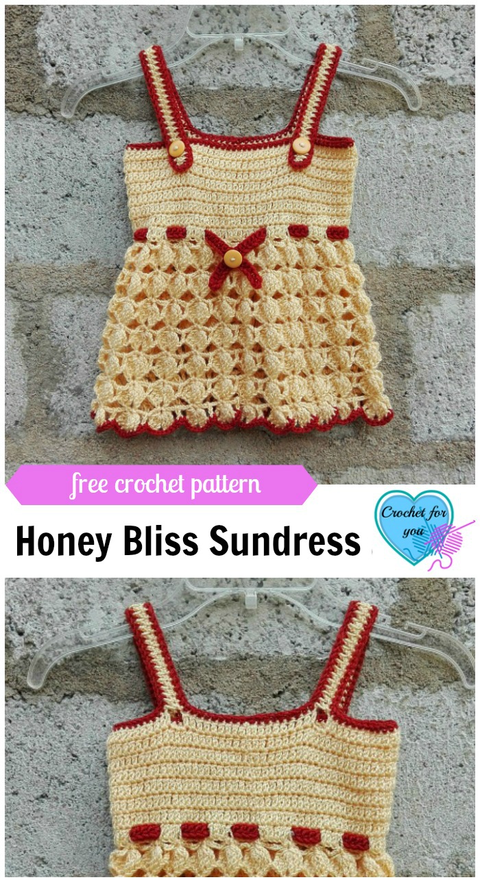 Honey Bliss Baby Sundress - free crochet pattern