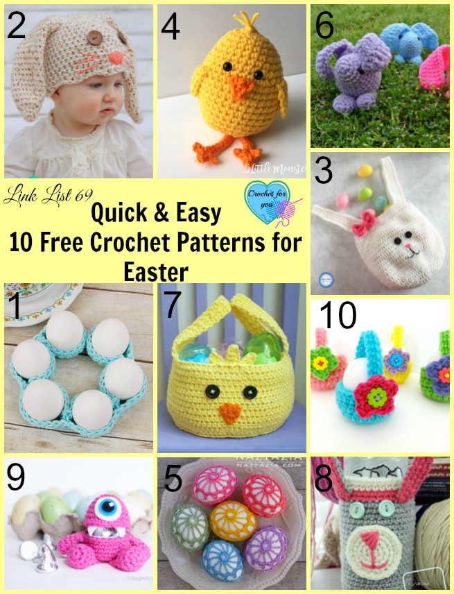 Quick & Easy 10 Free Crochet Patterns for Easter