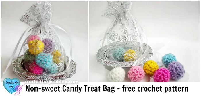 Crochet non-sweet Candy Treat Bag Free Pattern