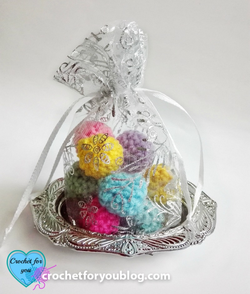 Crochet non-sweet Candy Treat Bag Free Pattern