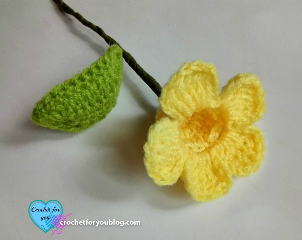Crochet 3D flower bouquet free crochet pattern