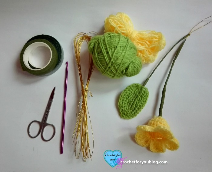 Crochet 3D flower bouquet free crochet pattern