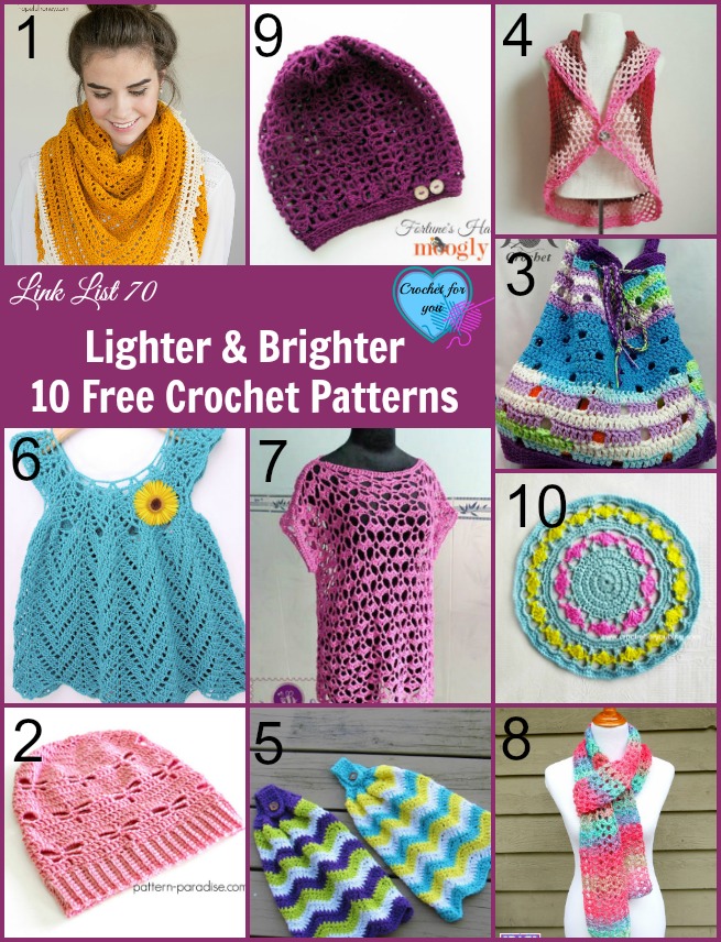 Lighter and Brighter 10 Free Crochet Patterns