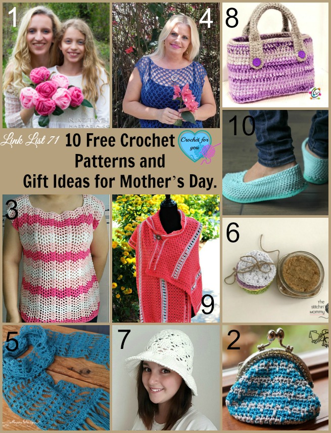 10 Free Crochet Patterns and Gift Ideas for Mother’s Day