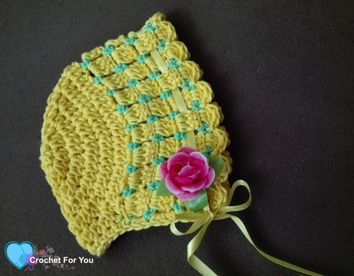 Citrus Cotton Baby Bonnet Free Crochet Pattern