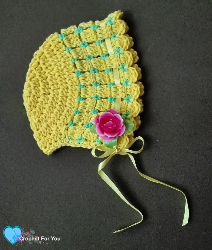 Citrus Cotton Baby Bonnet Free Crochet Pattern