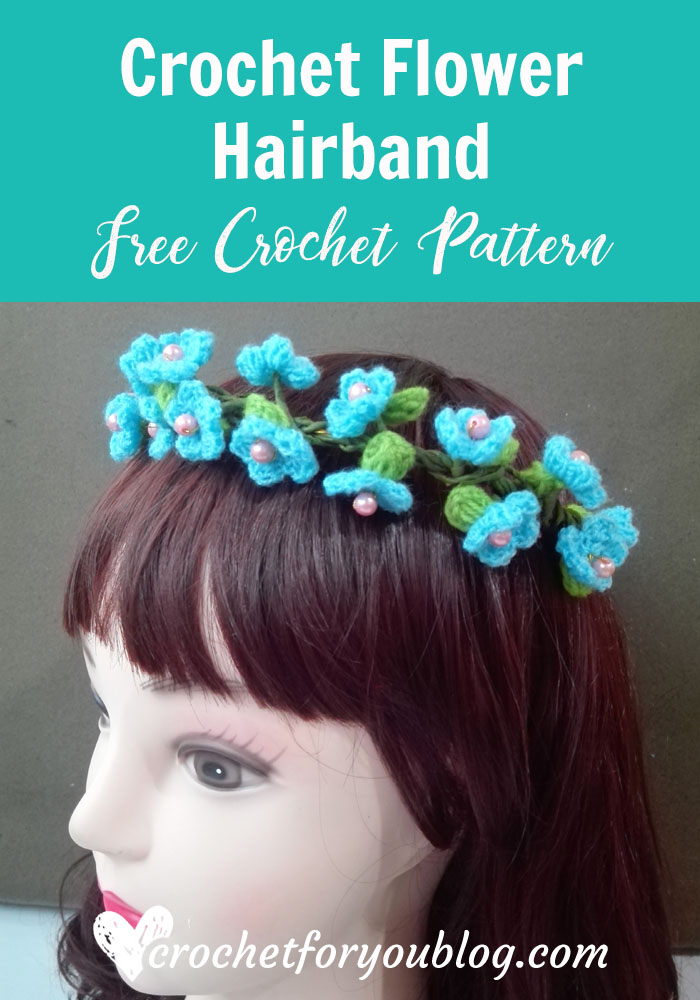 Crochet Flower Hairband - free crochet pattern