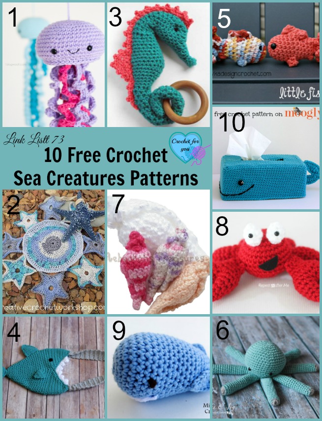 10 Free Crochet Sea Creatures Patterns