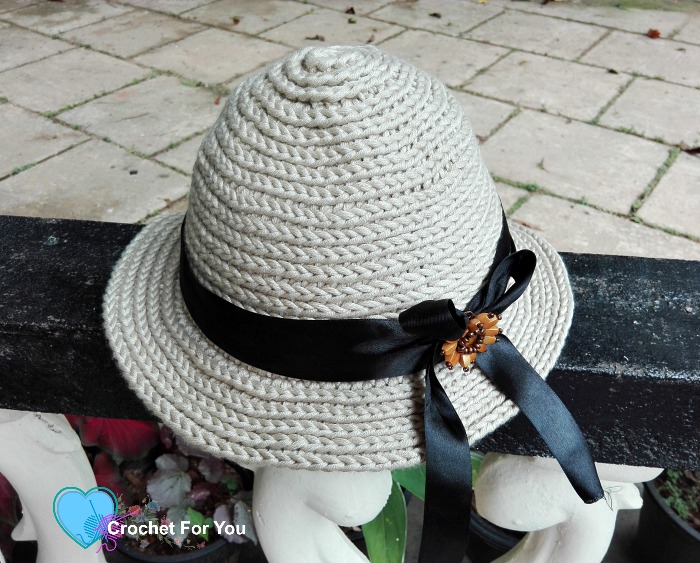 Crochet Straw Sun Hat - free pattern