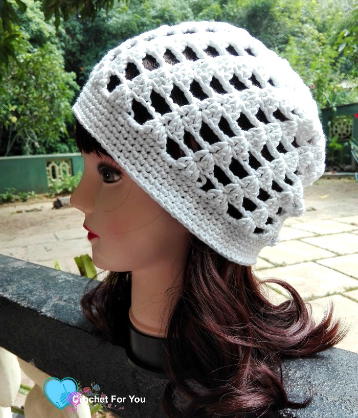 Easy Peasy Slouch Beanie - free crochet pattern