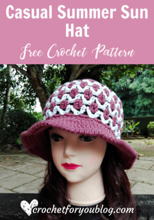 Crochet Casual Summer Sun Hat Free Pattern - Crochet For You