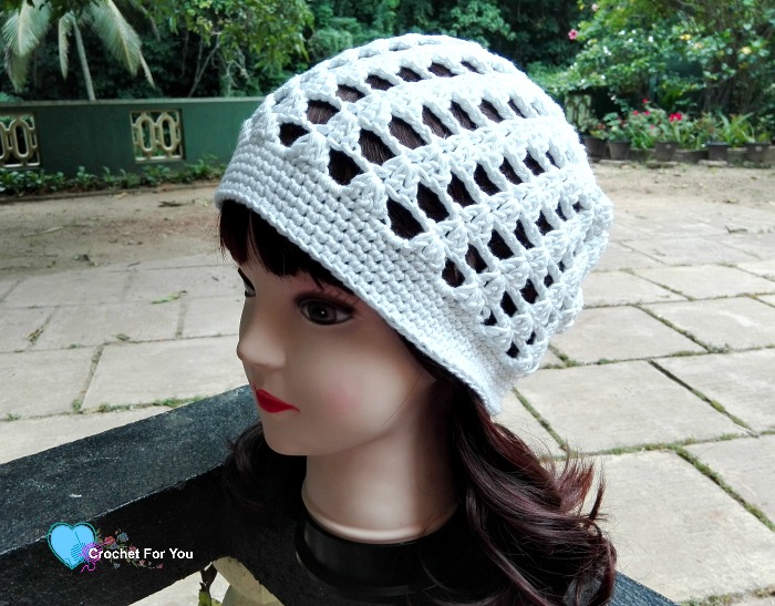 Easy Peasy Slouch Beanie - free crochet pattern