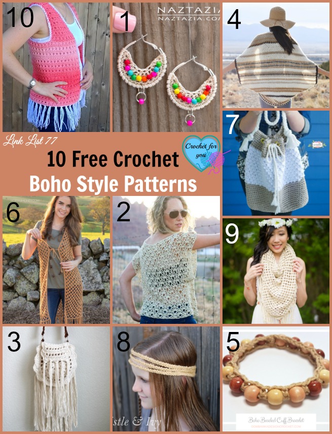 10 Free Crochet Boho Style Patterns